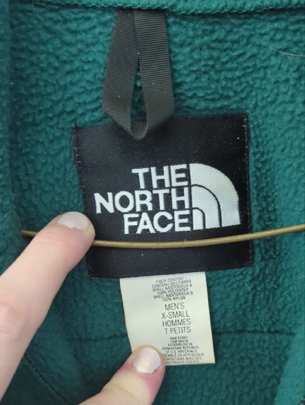The North Face Teal Green and Black Lightweight Fleece Jacket